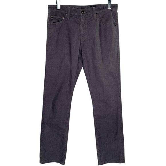 AG Adriano Goldschmied 32 Mens Everett Slim Straight Leg Pants Check Gray - Picture 1 of 9